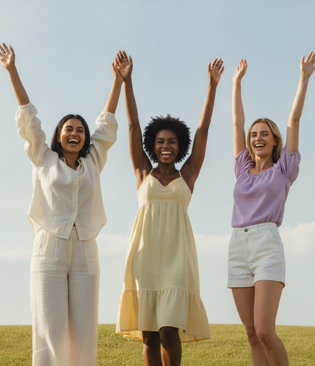 Women enjoying an active day outdoors